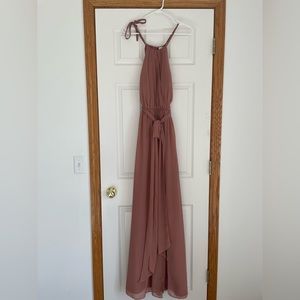 Revelry Eliza Chiffon Faux Wrap Dress